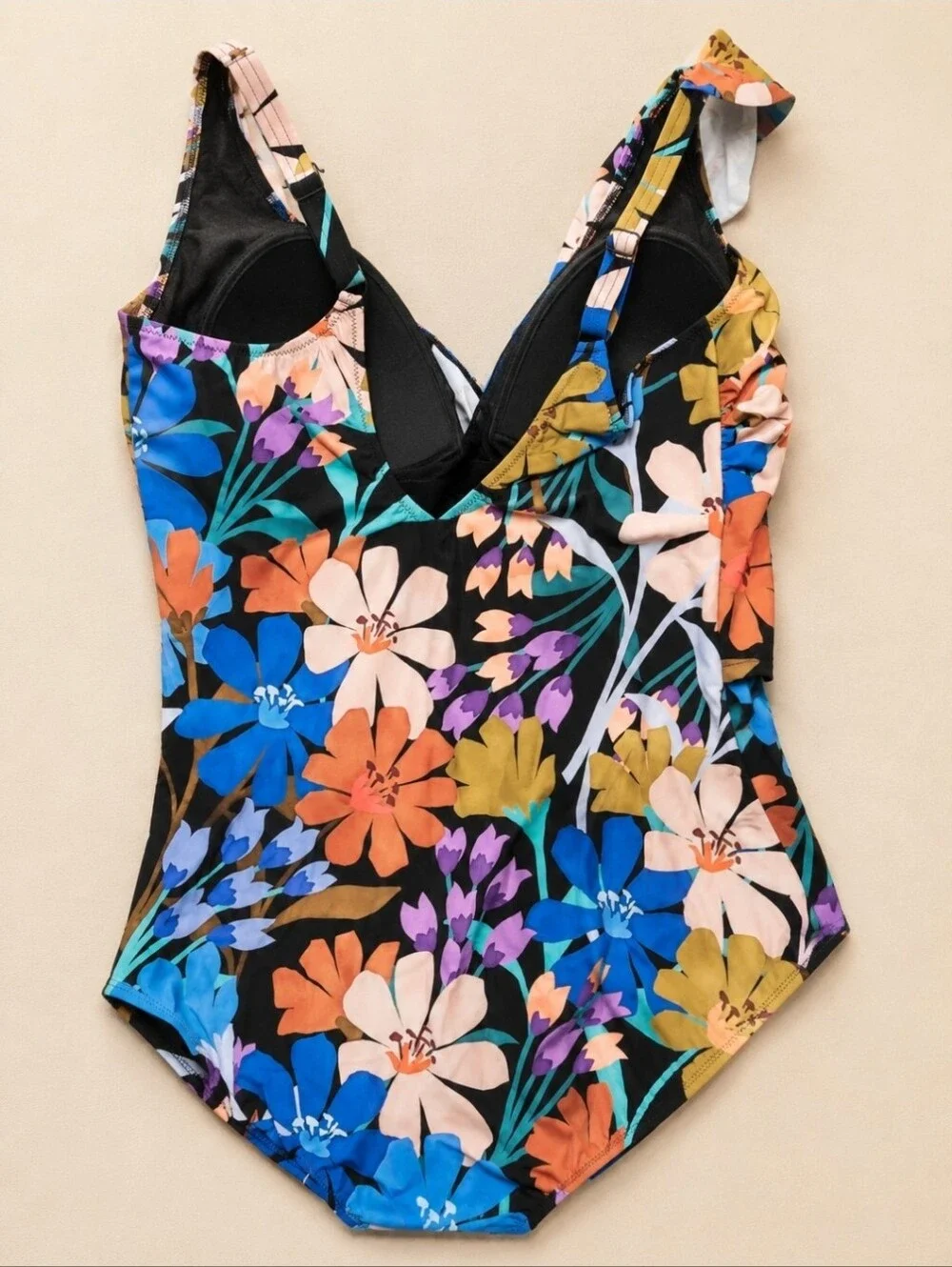 NWT Profile by Gottex 18W Floral Surplice One Piece Swimsuit Tummy Control $178